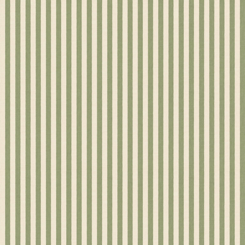 Rayures vert sauge et lin, papier peint à plat