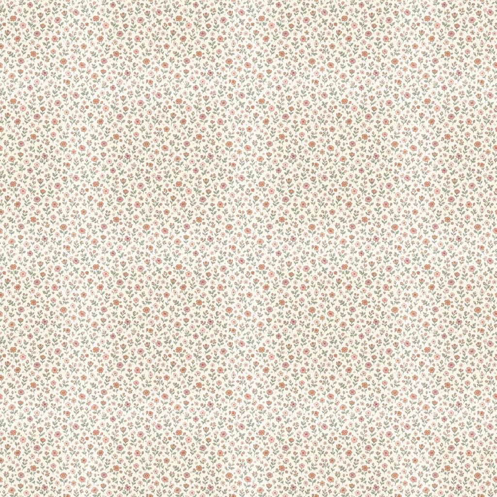 Petites fleurs des champs, papier peint à plat