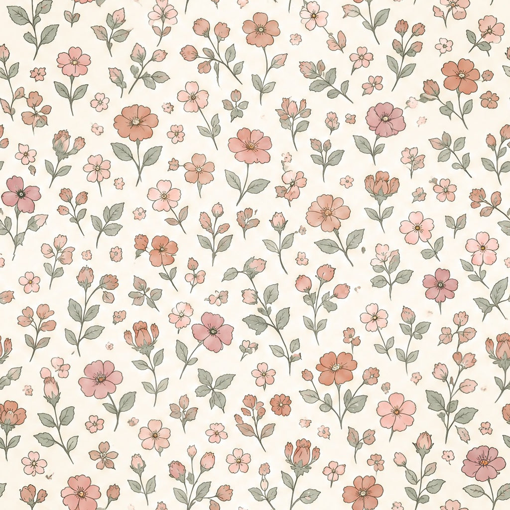 Petites fleurs des champs, papier peint en gros plan