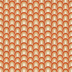 Arches rétro terracotta, papier peint à plat