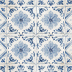 Azulejos bleus patinés, papier peint en gros plan