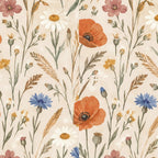 Prairie de coquelicots, papier peint en gros plan