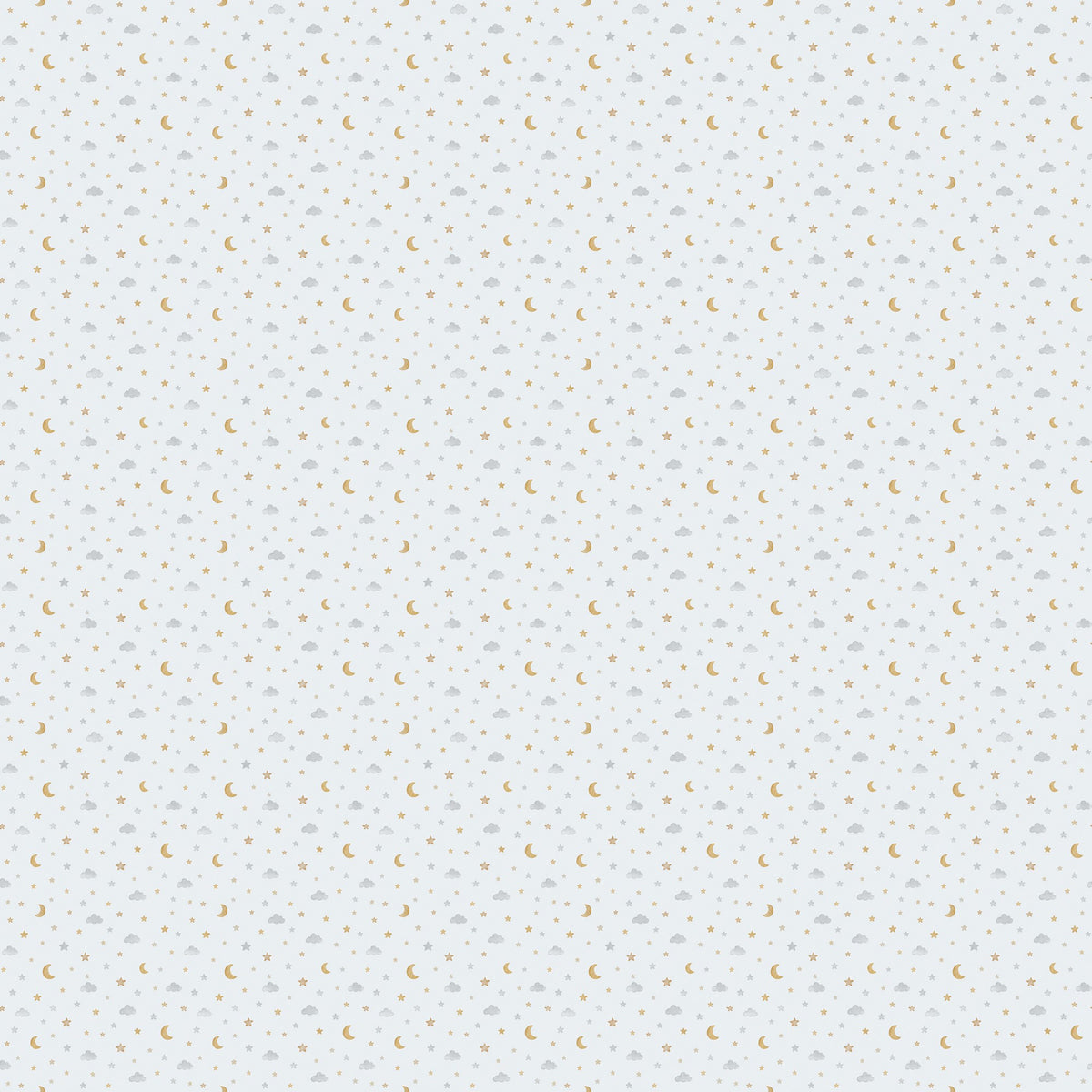 Étoiles et lunes dorées, papier peint à plat