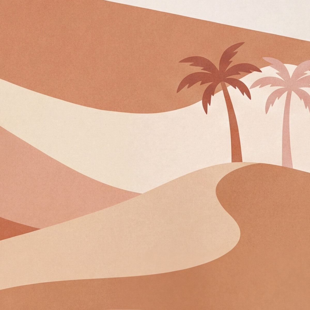 Désert au soleil levant, papier peint en gros plan
